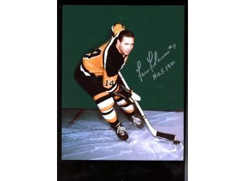 Fern Flaman Autographed 8x10 Photo Boston Bruins HOF