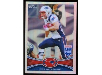 2012 Topps Chrome Football Wes Welker All-pro Refractor #129 New England Patriots