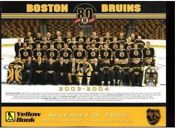 BOSTON BRUINS TEAM PHOTO 2003-04 ~ 80TH ANNIVERSARY