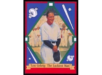 1992 Delphi Baseball Lou Gehrig The Luckiest Man New York Yankees HOF