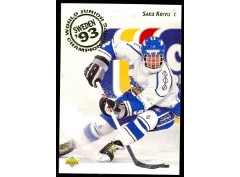 1992 Upper Deck Hockey Saku Koivu Rookie Card #617 RC
