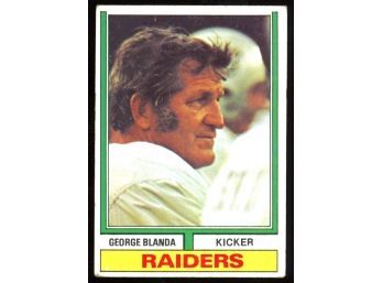 1974 Topps Football George Blanda #245 Oakland Raiders Vintage