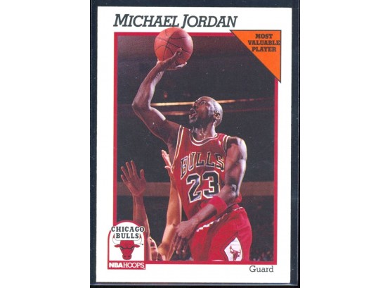 1991 NBA Hoops Basketball Michael Jordan Most Valuable Player #30 Chicago Bulls HOF