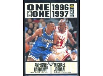 1996 Upper Deck Basketball Anfernee Hardaway Michael Jordan One On One #356 HOF