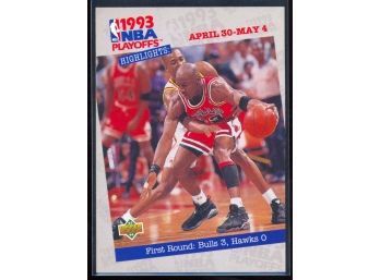 1993 Upper Deck Basketball Michael Jordan Playoffs Highlights #180 Chicago Bulls HOF