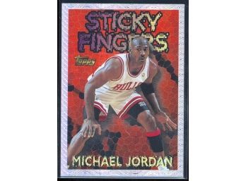 1996 Topps Basketball Michael Jordan Sticky Fingers #18 Chicago Bulls HOF