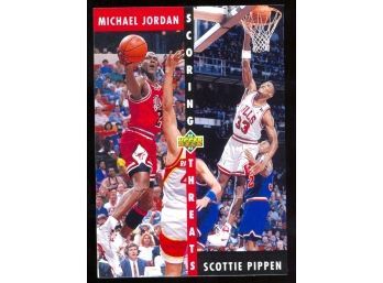 1992 Upper Deck Michael Jordan Scottie Pippen Scoring Threats #62 Chicago Bulls HOF