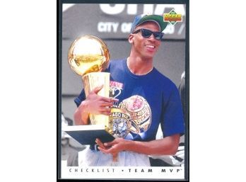 1992 Upper Deck Basketball Michael Jordan Team MVP Checklist #TM1 Chicago Bulls HOF