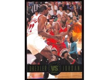 1993 Skybox Premium Basketball Michael Jordan Vs Clyde Drexler Showdown Series #SS11 Blazers Bulls HOF