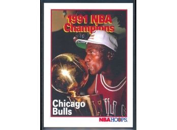 1991 NBA Hoops Basketball Michael Jordan Chicago Bulls NBA Champions #543 HOF
