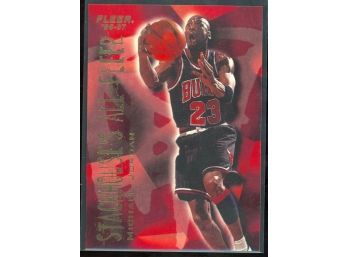 1996 Fleer Basketball Michael Jordan Stackhouses All-fleer #4 Chicago Bulls HOF
