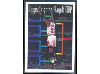 1994 Topps Basketball Michael Jordan Reigning Playoff MVP #199 Chicago Bulls HOF
