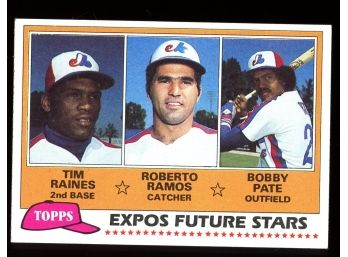 1981 Topps Expos Future Stars #479 Bobby Pate/Tim Raines/Roberto Ramos