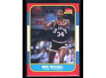 1986-87 Mike Mitchell Spurs Fleer Premier #74 Of 132
