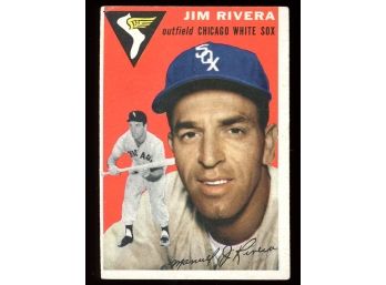 1954 Topps Baseball Jim Rivera #34 Chicago White Sox Vintage