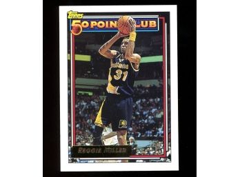 1992-93 Topps 50 Point Club Reggie Miller #215 Indiana Pacers Basketball Card