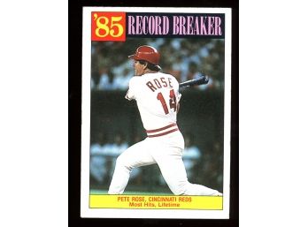 1986 Topps Baseball Pete Rose 1985 Record Breaker #206 Cincinnati Reds HOF