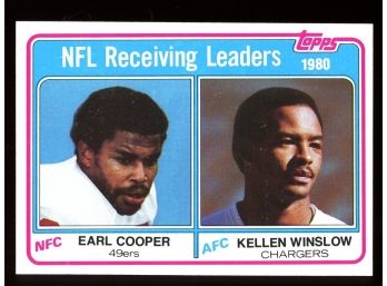 1981 Topps Earl Cooper & Kellen Winslow #2 NFL Receiving Leaders