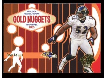 2005 Topps Golden Anniversary Gold Nuggets Ray Lewis #GN5 ~ Baltimore Ravens