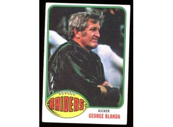 1976 Topps Football George Blanda #355 Oakland Raiders Vintage HOF