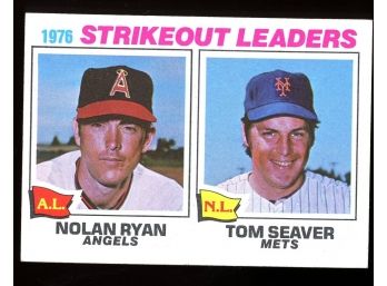 1977 Topps Strikeout Leaders #6 Nolan Ryan & Tom Seaver