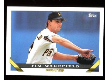 1993 Topps Baseball Tim Wakefield Rookie Card #163 Pittsburgh Pirates RC