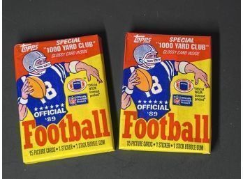 2 Packs ~ 1989 Topps Football Wax