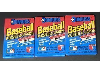 3 Packs ~ 1989 Donruss Baseball ~ Griffey Rookie