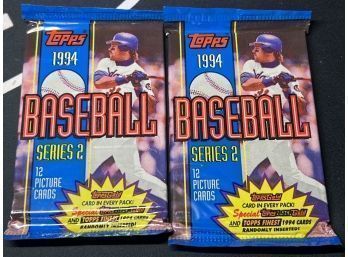 2 Packs ~ 1994 Topps Baseball Series 1 Foil Packs