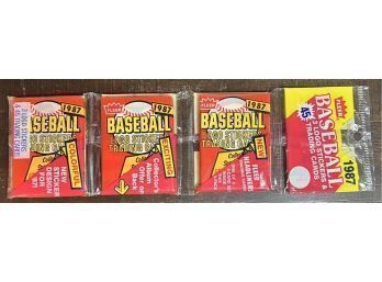 1987 Fleer Baseball Wax Rack Pack Factory Sealed