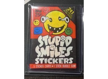 1989 Topps Stupid Smiles Stickers Wax Pack