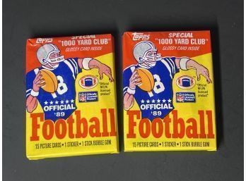2 Packs ~ 1989 Topps Football Wax