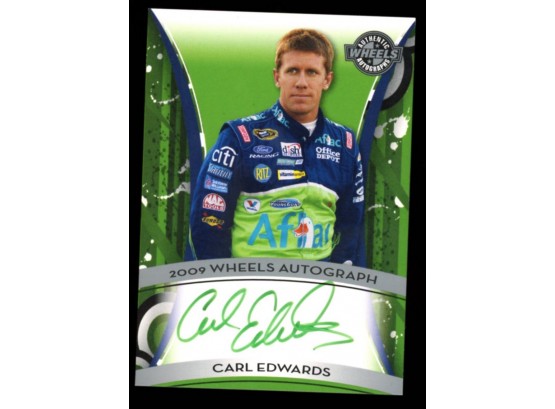 2009 Nascar Wheels Carl Edwards Autographed Card