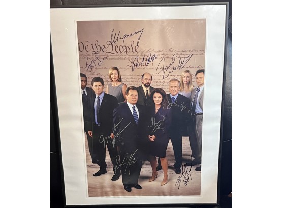 The West Wing - Entire Cast Autographed With Martin Sheen ~ Framed