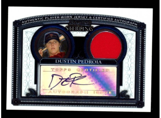2005 BOWMAN STERLING DUSTIN PEDROIA ROOKIE PATCH AUTO