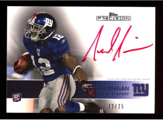 2011 Topps Precision Football Jerrel Jernigan Rookie Card Autograph /75 #118 New York Giants