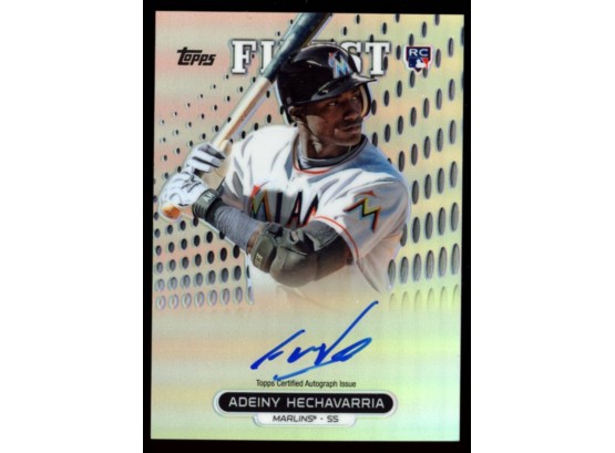 2013 TOPPS FINEST ADEINY HECHAVARRIA ROOKIE AUTO ~ FLORIDA MARLINS