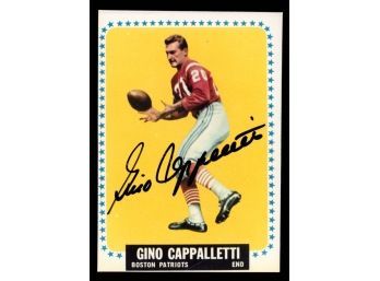 Autographed 3x5 Photo ~ Gino Cappalletti ~ Boston (new England) Patriots