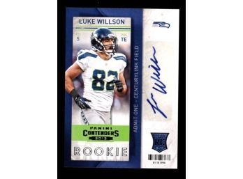 2013 Contenders Football Luke Willson Rookie Autograph #162 Seattle Seahawks RC