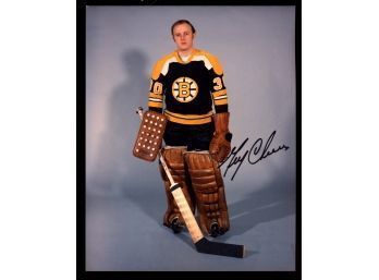 GERRY CHEEVERS 8X10 AUTOGRAPHED PHOTO BOSTON BRUINS