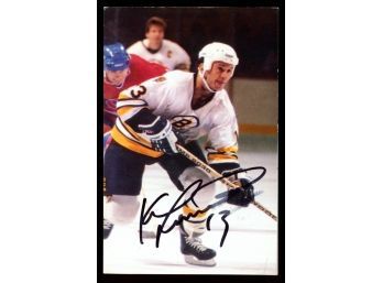 Boston Bruins ~ Ken Linesman Signed 1988 Postcard ~ On Card Auto
