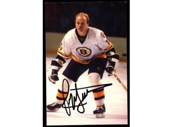 Boston Bruins ~ Rick Middleton Signed 1988 Postcard ~ On Card Auto