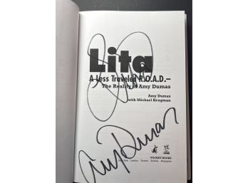 WWE'S LITA SIGNED COPY ~ 'LITA A LESS TRAVELED ROAD, THE REALITY OF AMY DUMAS ~ AUTOGRAPHED