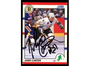 1990 Score #283 John Carter On Card Auto