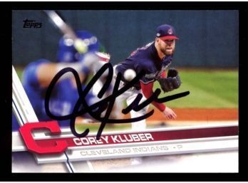 2017 Topps Series 2 Baseball Corey Kluber On Card Autograph #669 Cleveland Indians