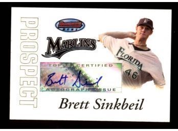 2007 Bowmans Best Baseball Brett Sinkbeil Prospect Auto #BBP49 Florida Marlins