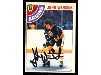 1978-79 OPC John Wensink On Card Auto
