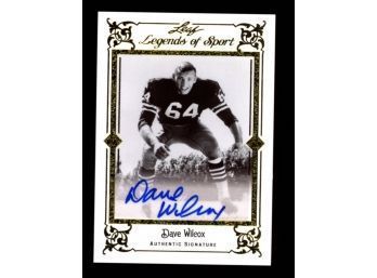 2012 Leaf Legends Of Sport Dave Wilcox Auto #'d /5