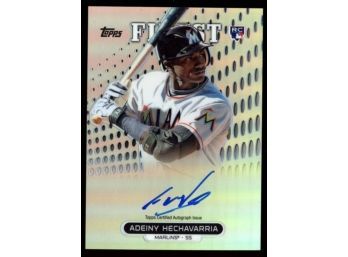 2013 TOPPS FINEST ADEINY HECHAVARRIA ROOKIE AUTO ~ FLORIDA MARLINS