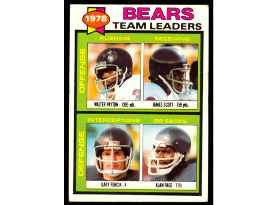 1979 Topps Football 1978 Chicago Bears Team Leaders #132